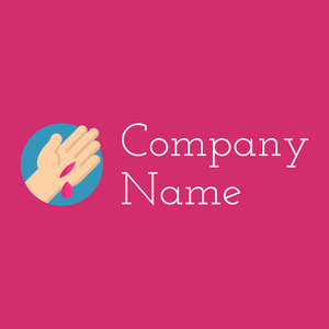 Hand logo on a Cerise background - Medicina & Farmacia