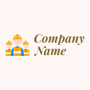 Workers logo on a Snow background - Construction & Tools