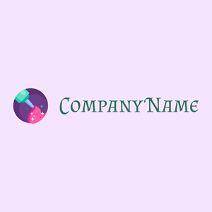 Glitter logo on a Magnolia background - Abstrato