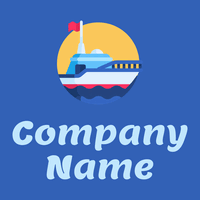 Yacht logo on a Cerulean Blue background - Autos & Fahrzeuge