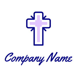 Cross logo on a White background - Religious