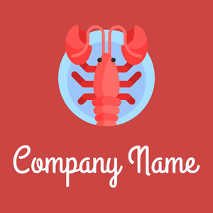 Lobster on a Dark Coral background - Tiere & Haustiere