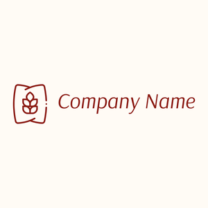 Wheat flour logo on a Floral White background - Agriculture
