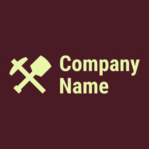 Mine logo on a Bordeaux background - Handel & Beratung