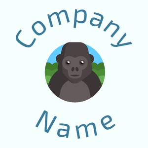 Gorilla logo on a Azure background - Tiere & Haustiere
