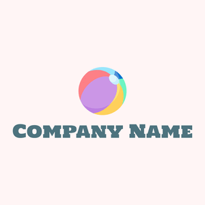 Beach ball logo on a Snow background - Enfant & Garderie