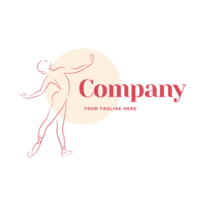 ballet dancer in spotlight logo - Entretenimento & Artes