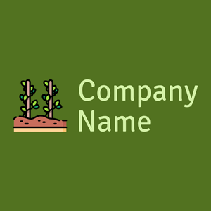 Vineyard logo on a Fiji Green background - Agricoltura