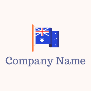 Waving Flag Australia on a Seashell background - Abstracto