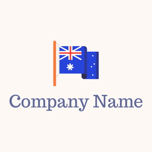 Waving Flag Australia on a Seashell background - Abstrait