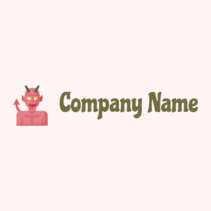 Demon logo on a Snow background - Abstracto