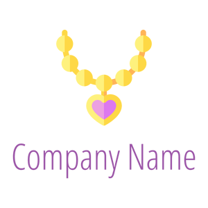 Necklace logo on a White background - Moda & Bellezza