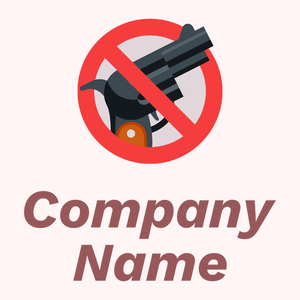 No weapons logo on a beige background - Segurança
