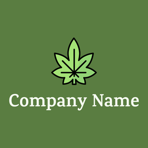 Hemp logo on a Fern Green background - Medizin & Pharmazeutik