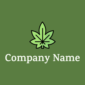 Hemp logo on a Fern Green background - Medisch & Farmaceutisch