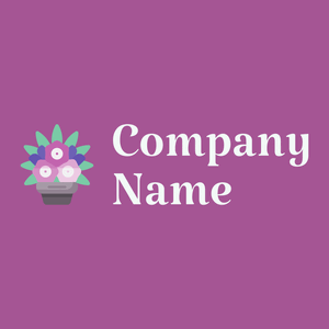 Flowers logo on a Violet Blue background - Domaine de l'agriculture