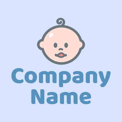 Logotipo de cara de bebé recién nacido - Niños & Guardería Logotipo