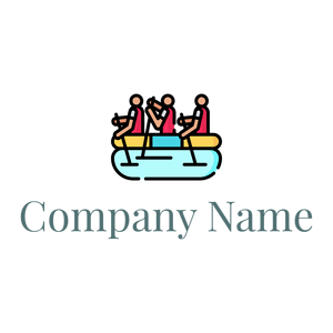 Rafting logo on a White background - Domaine sportif