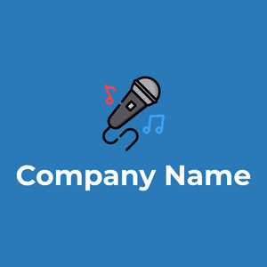 Microphone logo on a Pelorous background - Arte & Entretenimiento