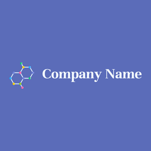 Alice Blue Molecule on a Chetwode Blue background - Industriel