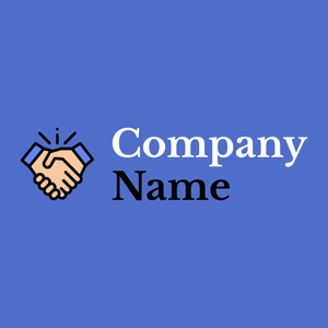Handshake logo on a Free Speech Blue background - Abstrait