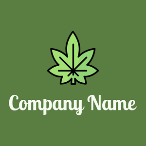 Hemp logo on a Fern Green background - Medicina & Farmacia