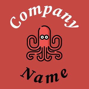 Octopus logo on a Sunset background - Animales & Animales de compañía