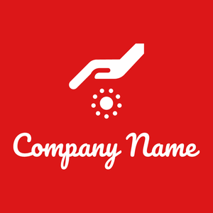 Reiki logo on a Fire Engine Red background - Abstracto