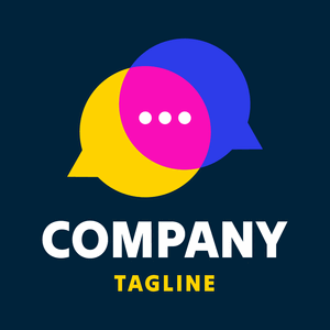 bright colored conversation logo - Communicações