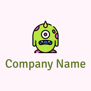 Monster logo on a Lavender Blush background - Abstracto