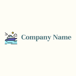 Yacht logo on a Floral White background - Automobili & Veicoli