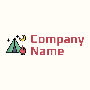 Camping logo on a Floral White background - Autos & Fahrzeuge