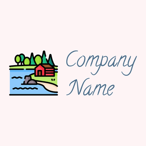 Lake logo on a Snow background - Environmental & Green