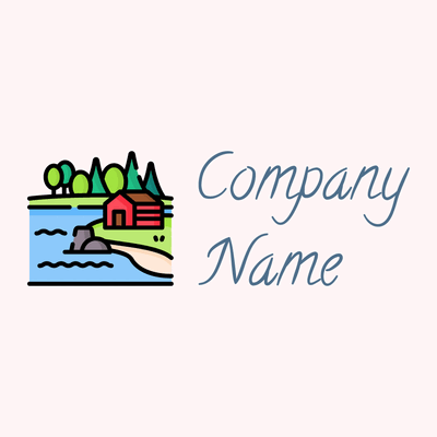 Lake logo on a Snow background - Landscaping