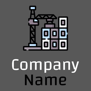 Construction site logo on a Mortar background - Construcción & Herramientas