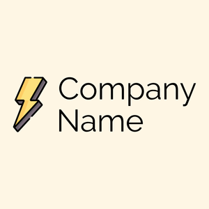 Lightning logo on a Corn Silk background - Construção & Ferramentas