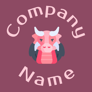 Dragon logo on a Cannon Pink background - Dieren/huisdieren