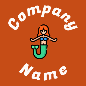 Outlined Mermaid on a Harley Davidson Orange background - Juegos & Entretenimiento