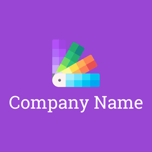 Colors logo on a Dark Orchid background - Enfant & Garderie