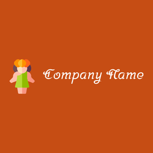 Nymph logo on a Harley Davidson Orange background - Abstrato