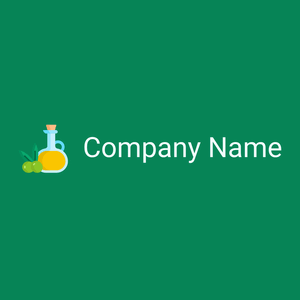 Olive oil logo on a Tropical Rain Forest background - Abstracto