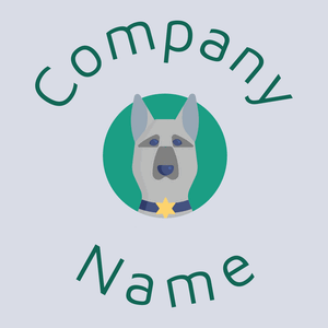 Police dog logo on a Solitude background - Tiere & Haustiere