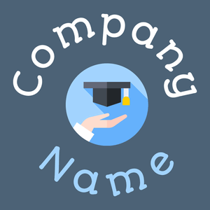 Graduation logo on a Chambray background - Abstract
