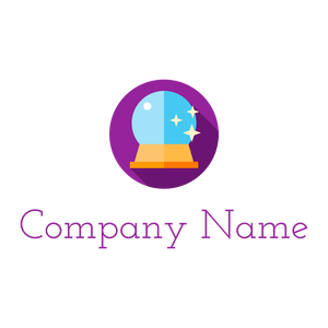 Crystal ball logo on a White background - Abstrait