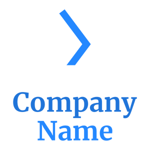 Dodger Blue Right chevron on a White background - Abstrakt