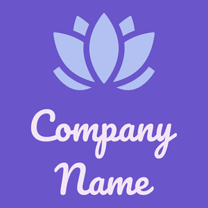 Lotus logo on a Slate Blue background - Blumen