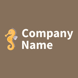 Seahorse logo on a Cement background - Animais e Pets