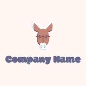 Donkey logo on a Snow background - Animales & Animales de compañía