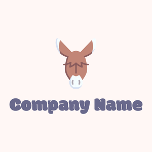 Donkey logo on a Snow background - Animais e Pets