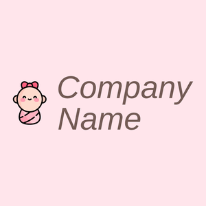 Baby girl logo on a Lavender Blush background - Niños & Guardería